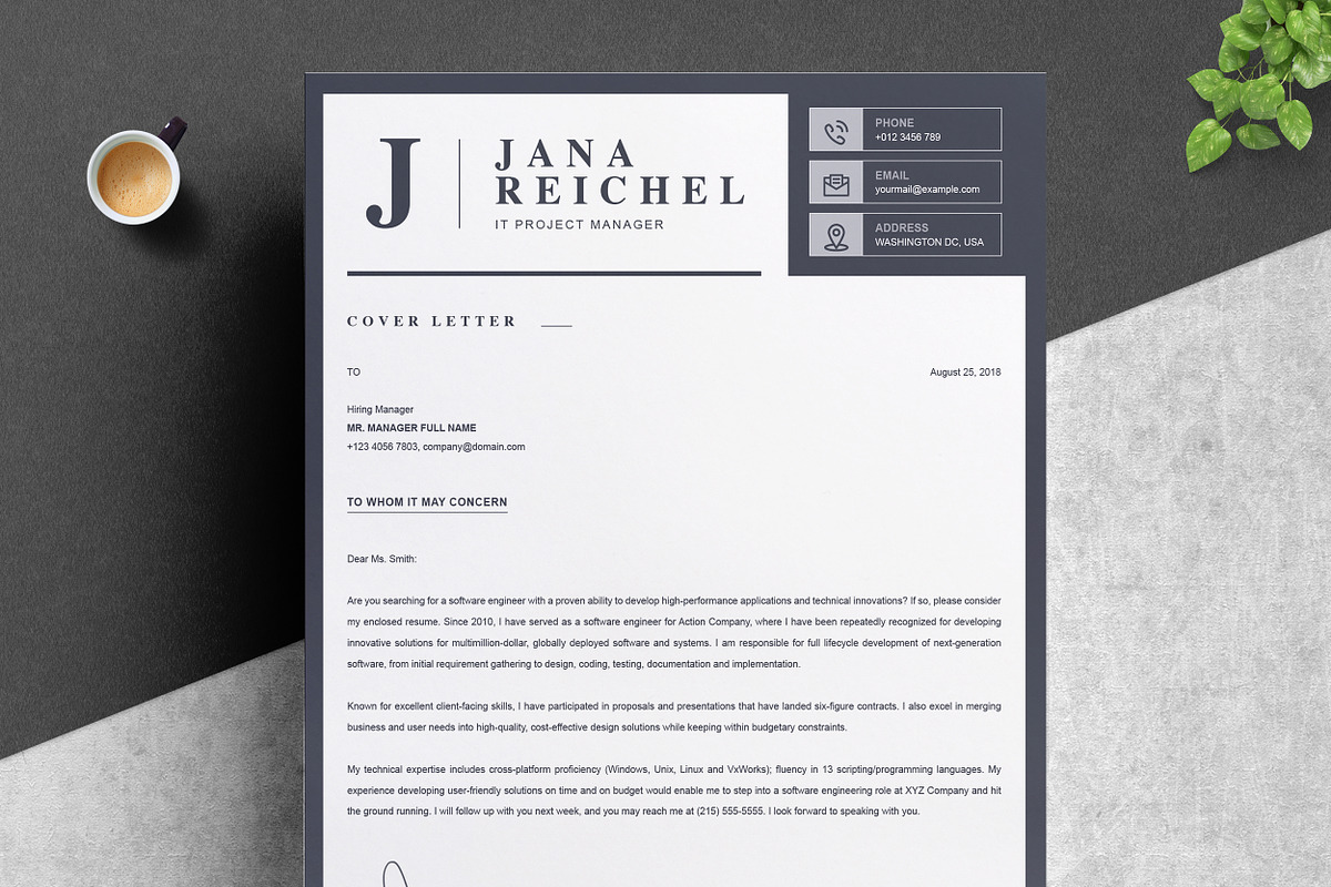 Professional Resume Template, a Resume Template by ResumeInventor (Photo 3 of 5)