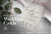 Clean &Minimal Wedding Card Template, an Invitation Template by Esther van Helmont (Thumbnail 1 of 5)