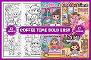 Coffee Time Bold & Easy Coloring, a Decorative Illustration by Design Station (Thumbnail 1 of 4)