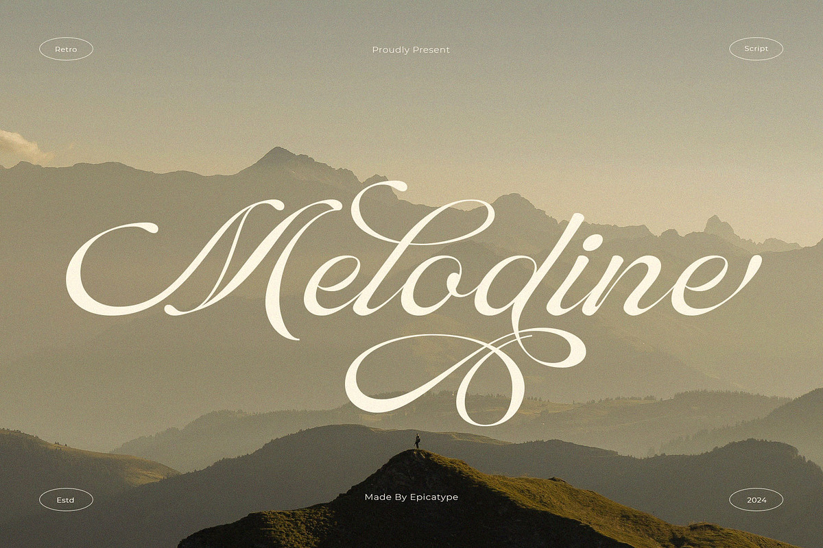 Melodine || Classy Script, a Script Font by epicatype (Photo 1 of 10)