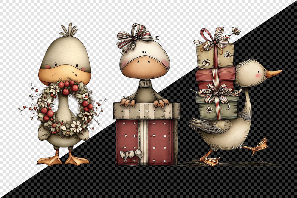 Whimsical Geese Clipart Bundle, an Illustration by Creative Art (Photo 10 of 10)