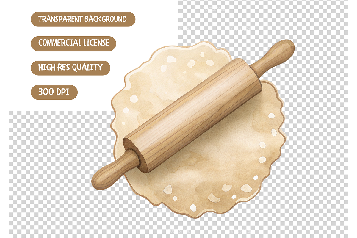 Neutral Baking Watercolor Clipart, an Illustration by TatiMockup (Photo 4 of 4)