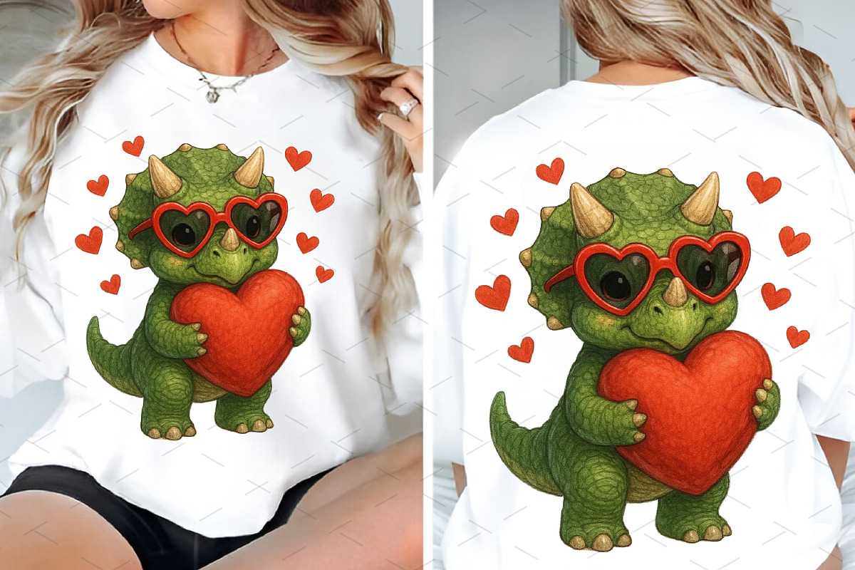 Valentine's Day T-Rex Png, Dino Love, a Graphic by Libby Wishes (Photo 6 of 8)