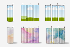 20oz Skinny Tumbler Mockups