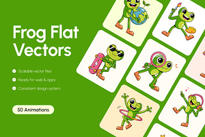 Animated Frog Vector Icons, an Emoji Icon by Creative Stall