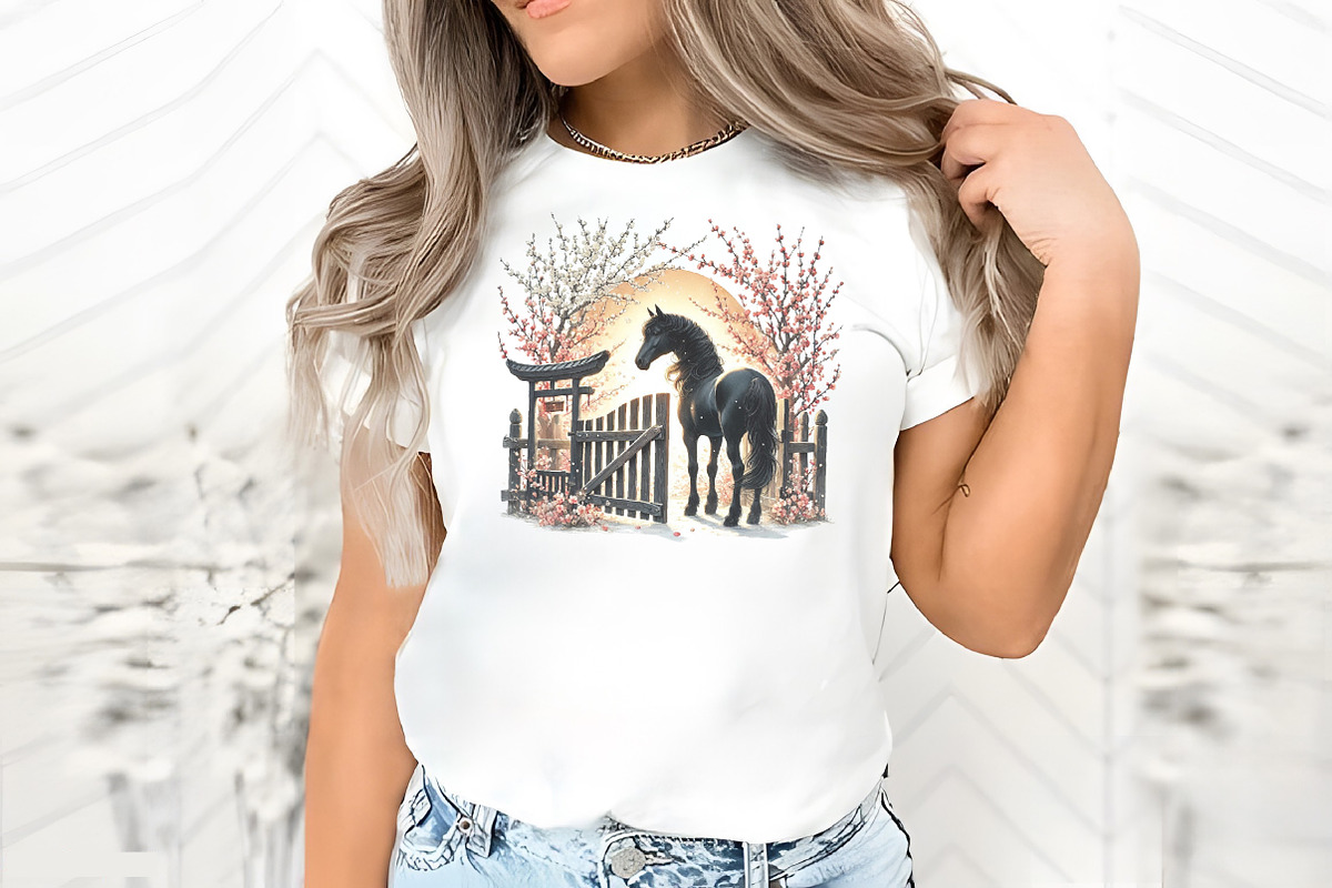 Spring black horse clipart, an Illustration by RobertsArt (Photo 4 of 7)