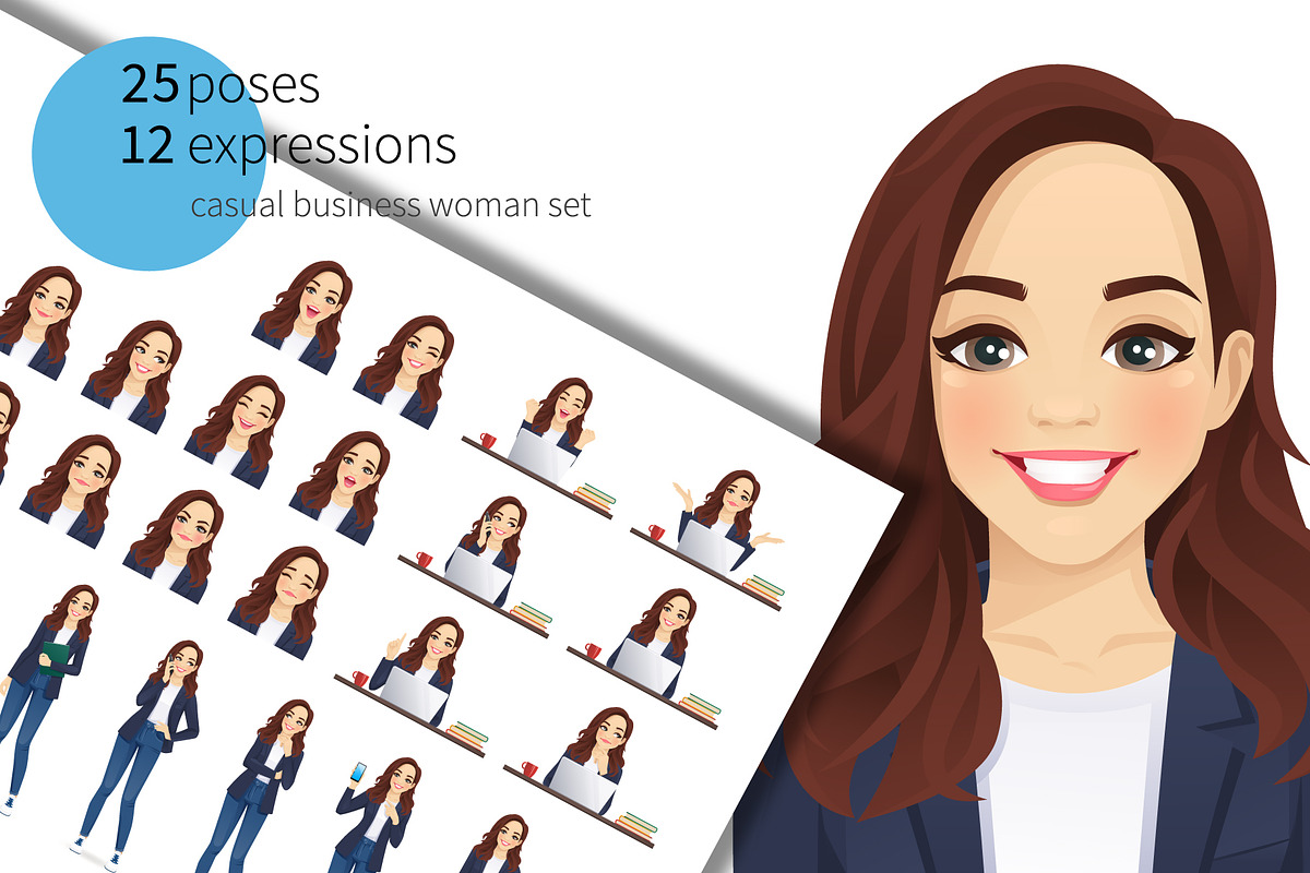 Business woman bundle, a Work Illustration by Volha Hlinskaya (Photo 1 of 8)