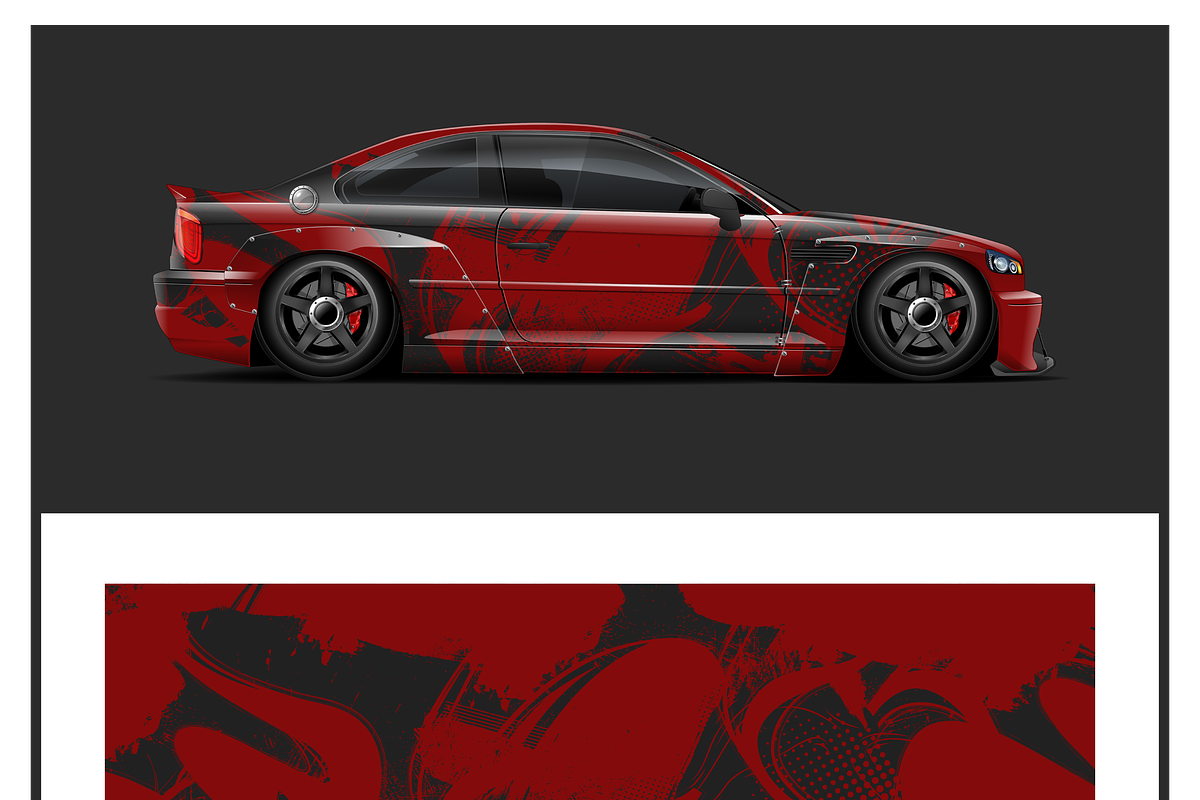 Retro Racing Car Graphic Set, a Transportation Illustration by CarWrap design (Photo 2 of 3)