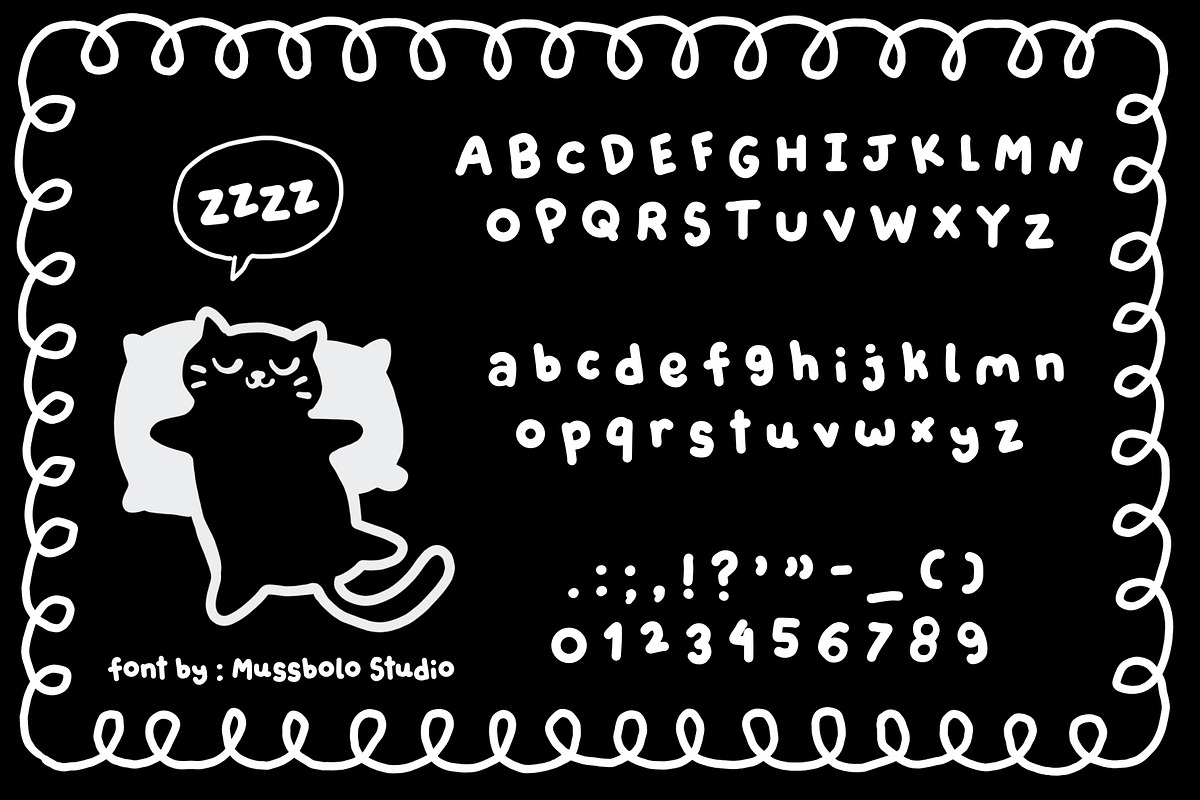 Puffy Handwritten Cute Font, a Handwritten Font by Mussbolo Studio (Photo 2 of 3)