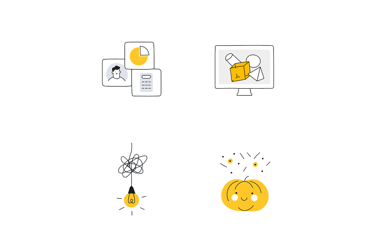 58 Cute Outline Vector Illustrations, a Finance Illustration by BadBrother (Photo 18 of 20)