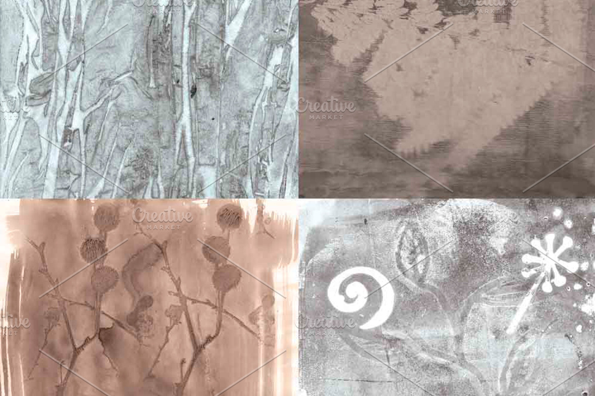 Abstract Leaf Print Papers, a Pattern Graphic by Liz Plummer (Photo 3 of 5)