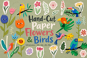 Hand-Cut Paper Flowers & Birds, a Decorative Illustration by Anna Studio (Thumbnail 1 of 11)
