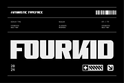 VB Fourkid - Futuristic Font, a Sans Serif Font by VALIANTBROTHA (Thumbnail 1 of 9)