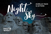 Night Sky Background Overlays, an Action Add-On by PhotoSpirit (Thumbnail 1 of 12)