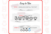 Animal Alphabet - Dingbat Font, a Symbol Font by WADLEN (Thumbnail 4 of 7)