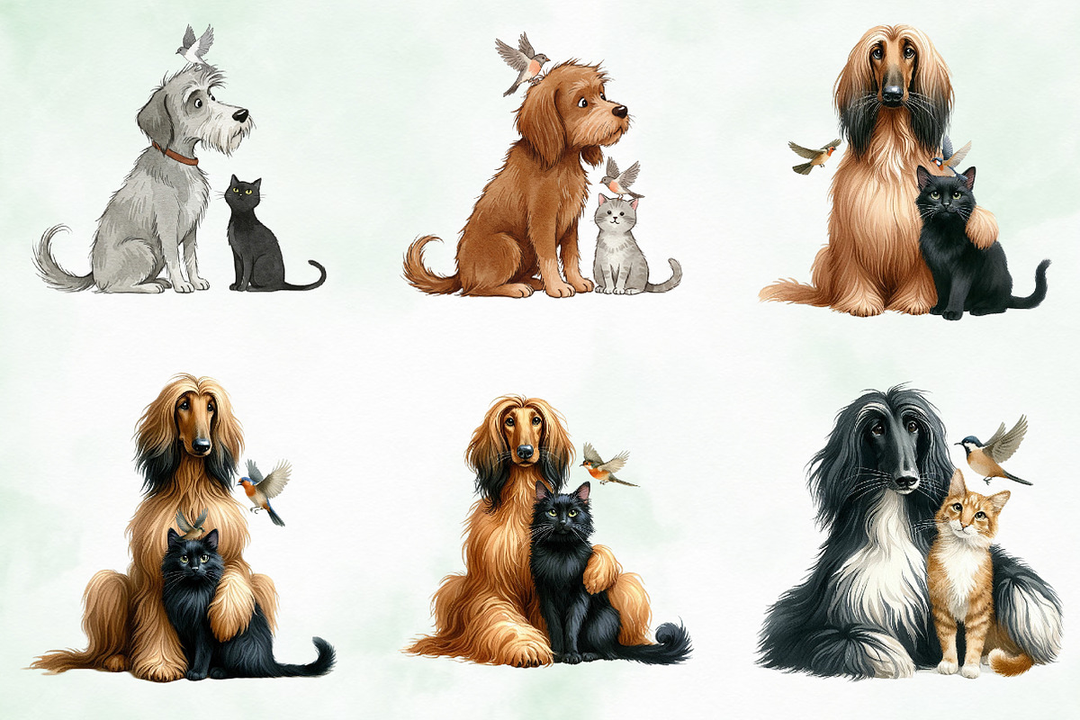 Quirky Dog And Cat Friendship, an Illustration by Creative Art (Photo 5 of 6)