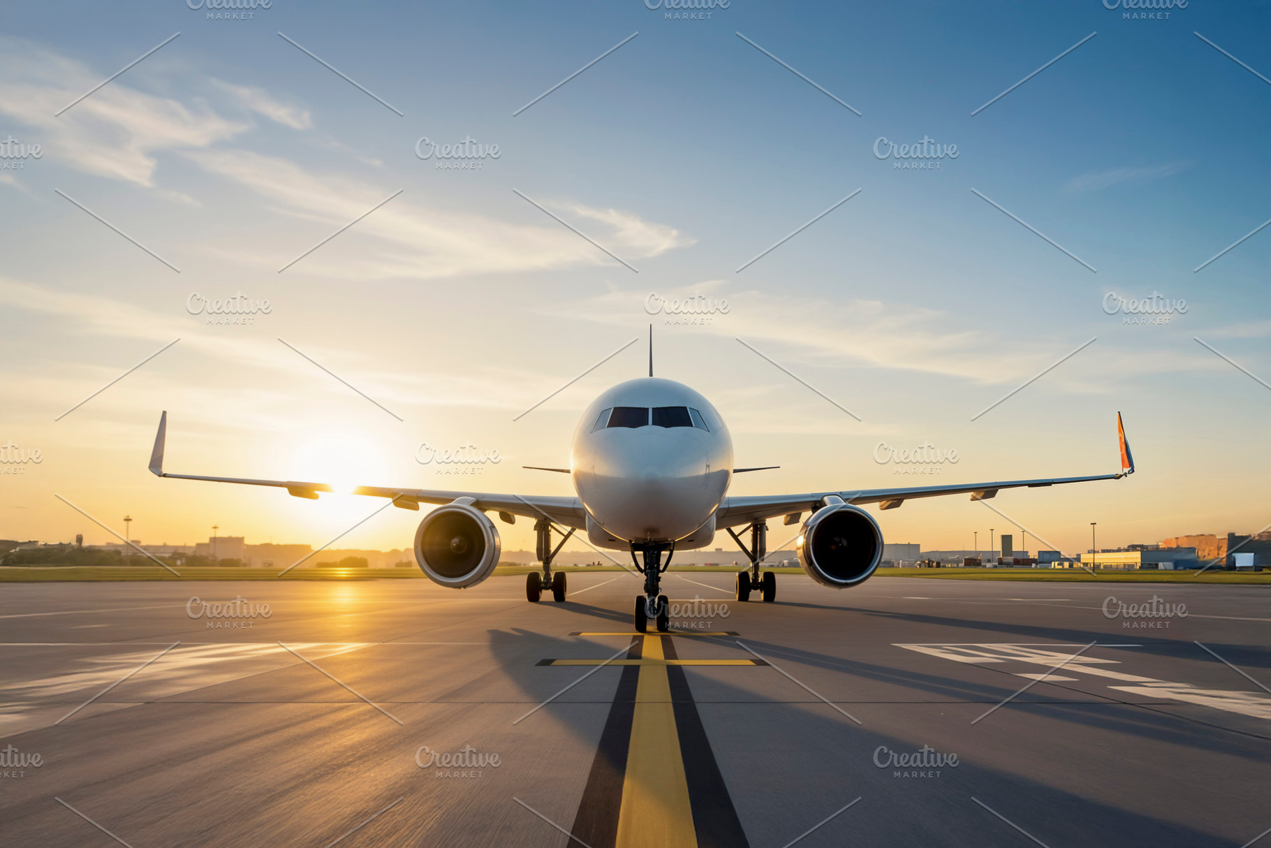 Commercial aircraft on runway, a Photo by rarrarorro