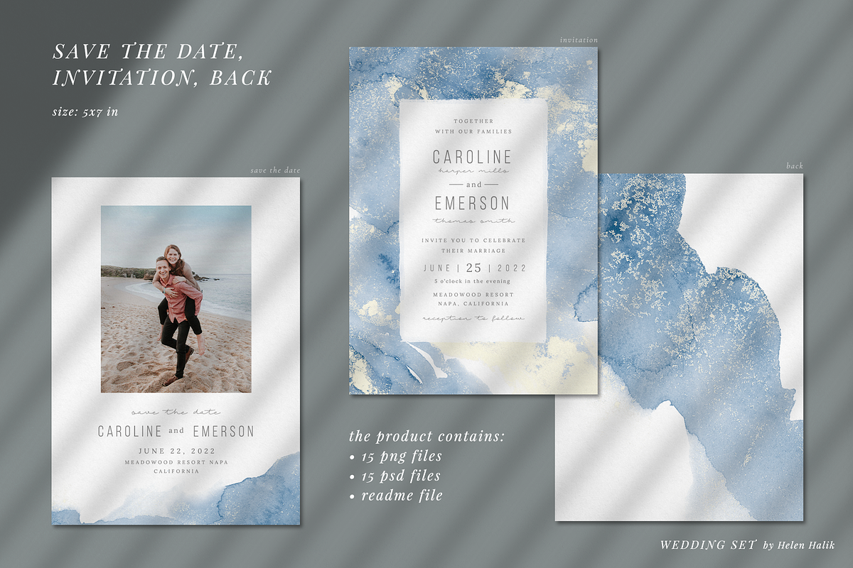 Starry night – wedding set, an Invitation Template by Helen Halik art (Photo 2 of 5)