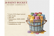 Paint Bucket Clipart PNG, an Illustration by Memories By Lea (Thumbnail 2 of 18)