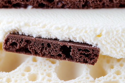 Ice cream waffle texture close-up sh