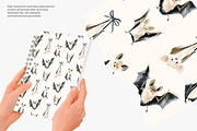 watercolor bat seamless pattern, a Pattern Graphic by Pink Studio Art (Thumbnail 4 of 4)