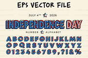 Patriotic 3D Alphabet Letters, an Object Graphic by NH graphic (Thumbnail 1 of 3)