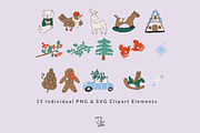 The Winter Gathering: Winter Clipart, a Seasonal Illustration by lilovwishes (Thumbnail 2 of 8)