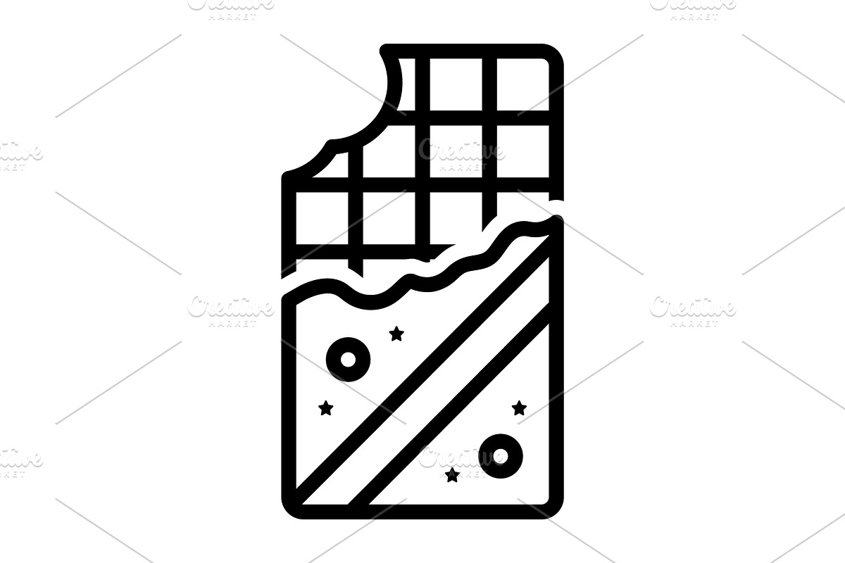 Chocolate praline black icon, an Outline Icon by Creative priyanka