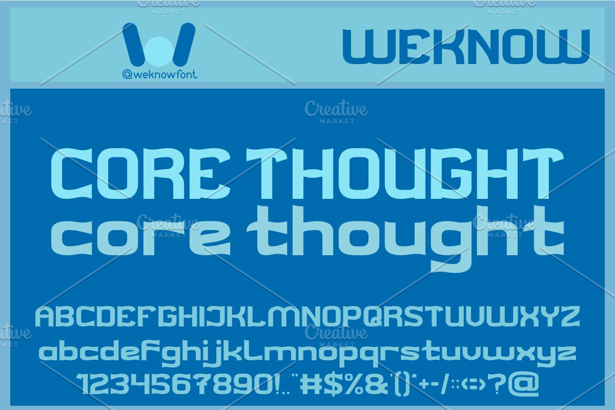 Core Thought font, a Font by weknow (Photo 1 of 8)