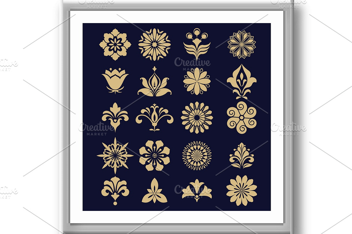 Vector floral set. Spring or summer, an Emoji Icon by RODINA (Photo 3 of 3)