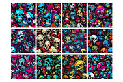 Skull Graffiti Seamless Pattern, a Pattern Graphic by Forhadx5 (Thumbnail 4 of 7)