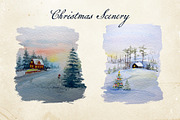 Christmas watercolor elements, a Decorative Illustration by Amris (Thumbnail 4 of 5)