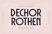 Dechor Rothen Modern Art Deco Font, a Sans Serif Font by Storytype Studio (Thumbnail 1 of 15)