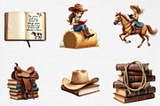 Western Cowgirl Book Clipart, an Illustration by CrexoraLab (Thumbnail 2 of 5)