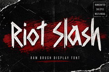 Riot Slash – Raw Brush Display Font