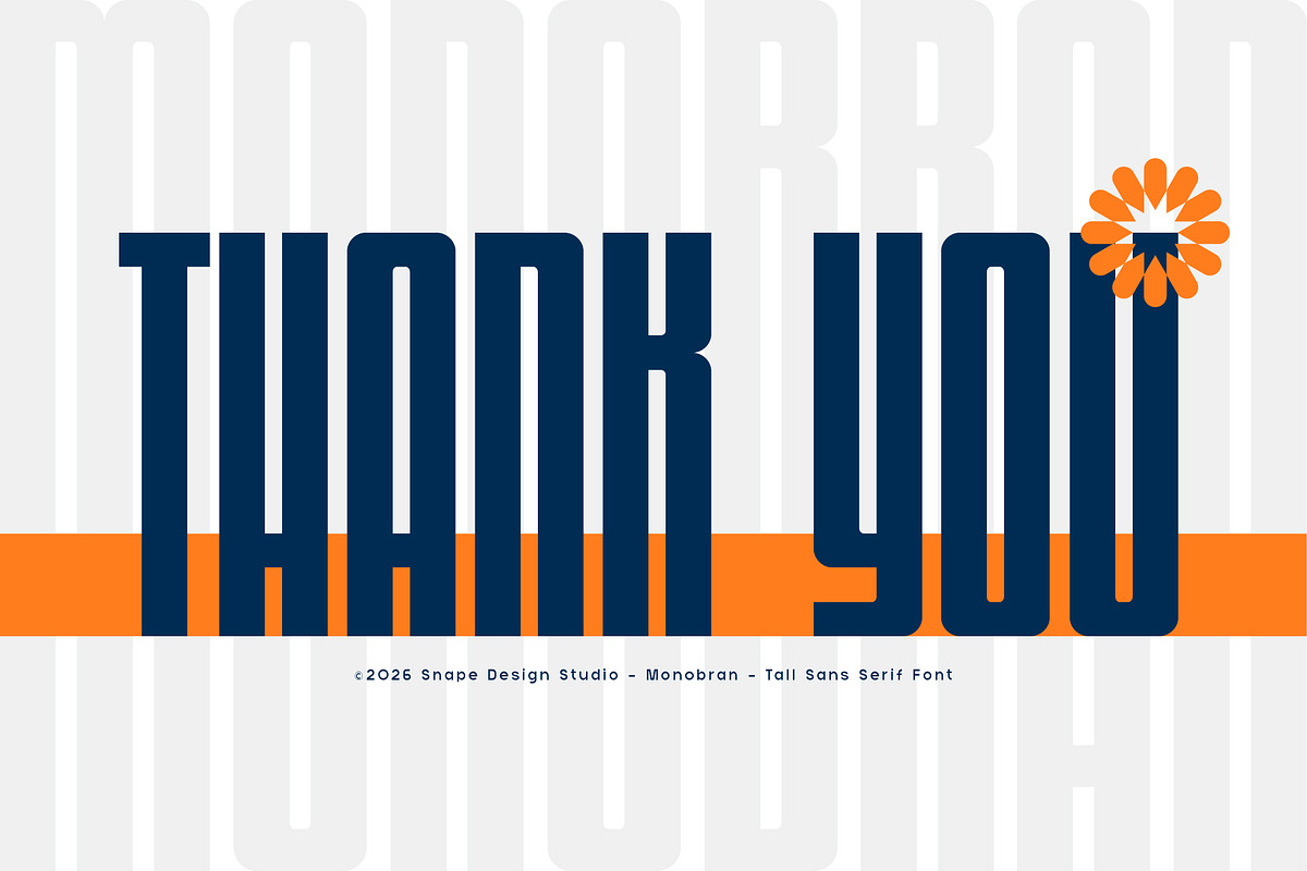 Monobran - Tall Sans Serif Font, a Sans Serif Font by Snape Design Studio (Photo 12 of 12)
