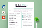 Resume Cv Template Word Apple Pages, a Resume Template by Tbunny (Thumbnail 1 of 5)
