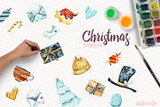 Watercolor Christmas pigs, an Animal Illustration by talloshau's illustrations (Thumbnail 2 of 5)