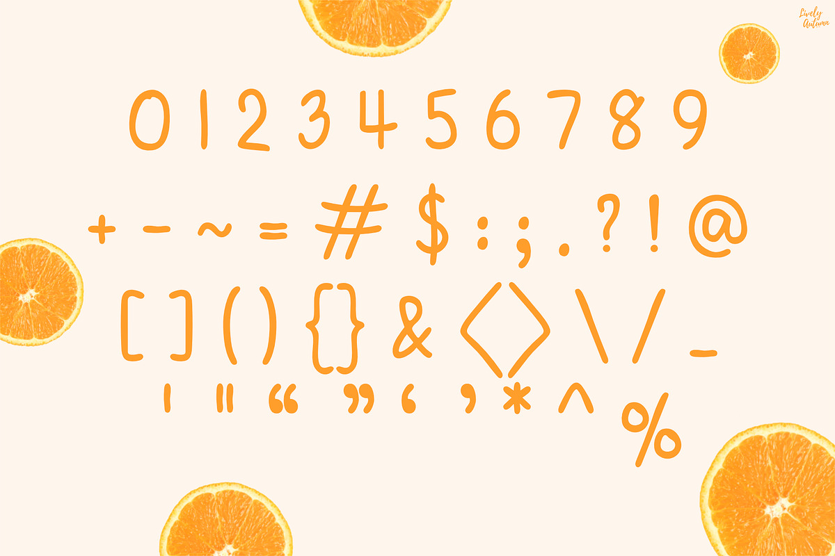 Orange Pop | Handwritten font, a Handwritten Font by LivelyAutumn11.11 (Photo 3 of 5)
