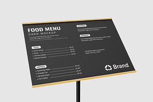 Modern Menu Card Mockup, a Product Mockup by graphypix