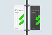 Street Pole Banner Mockup PSD, an Advertising Mockup by graphypix (Thumbnail 1 of 4)