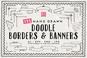 Doodle borders and banners, a Decorative Illustration by Katy Clemmans (Thumbnail 9 of 9)