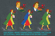 Retro Christmas EFFECTS & BRUSHES PS, a Layer Style Add-On by Alexiva (Thumbnail 9 of 14)