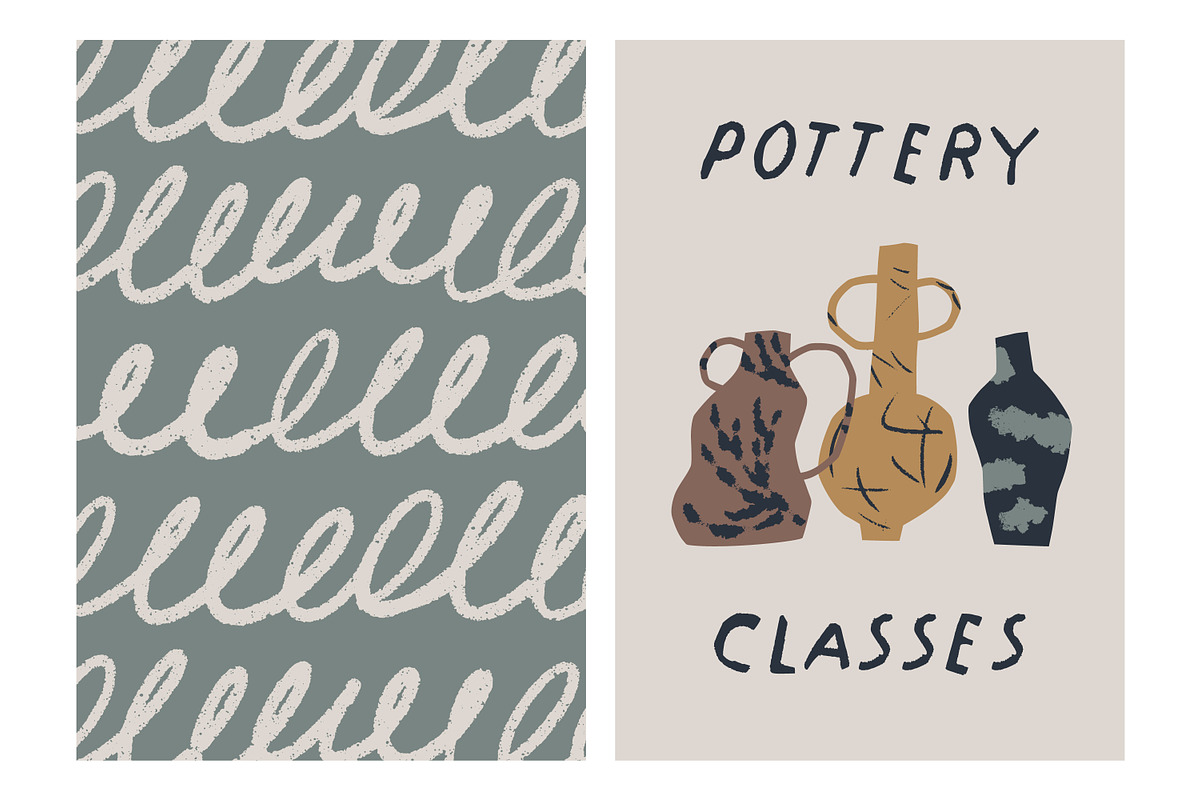 Modern pottery, ceramic vases set, a Decorative Illustration by Good Studio (Photo 10 of 20)