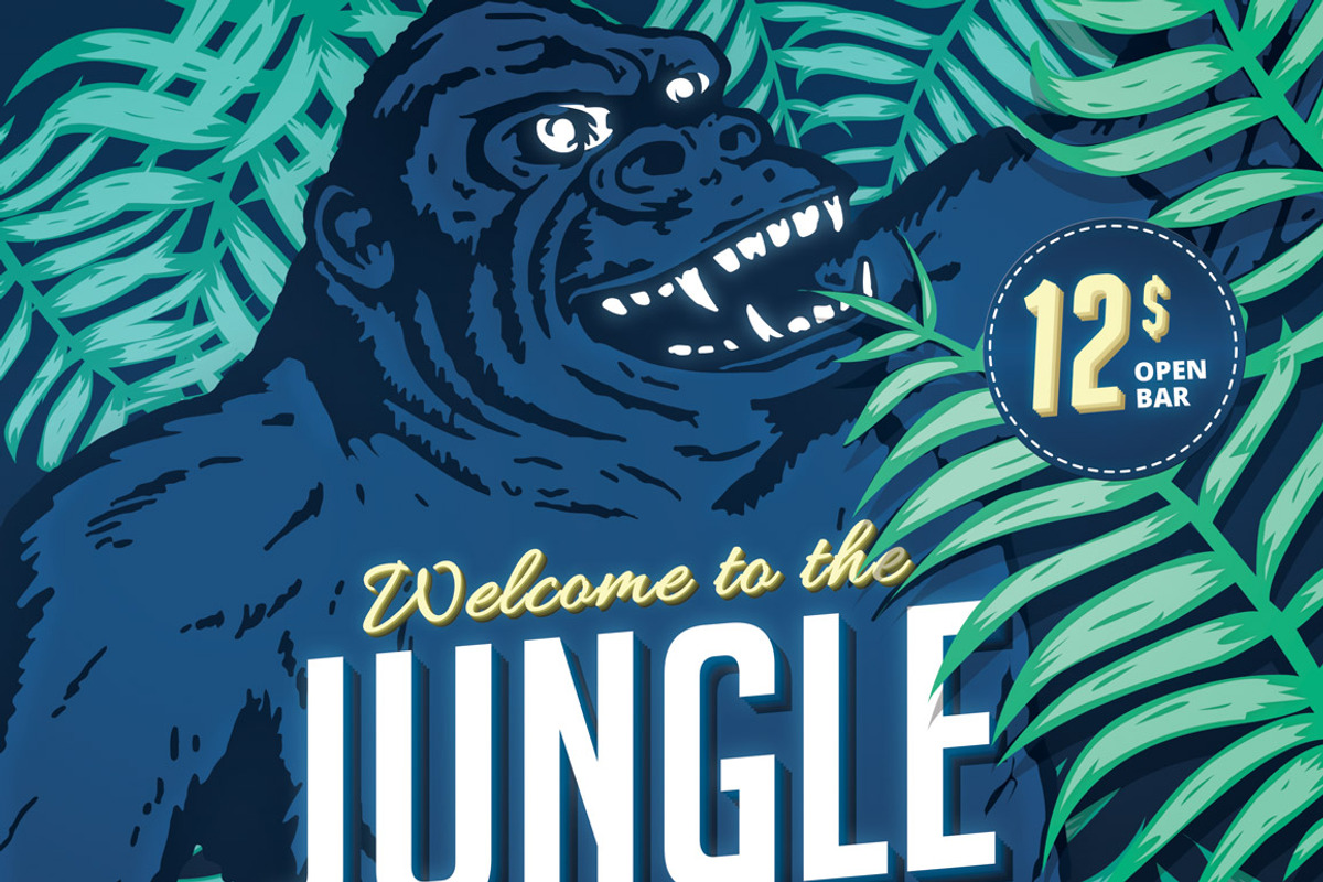 Jungle Fever Summer Party Flyer, a Flyer Template by pixart_pm (Photo 3 of 5)