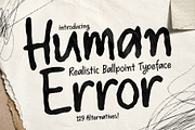 Human Error - Handwritten Font, a Handwritten Font by HipFonts (Thumbnail 1 of 12)