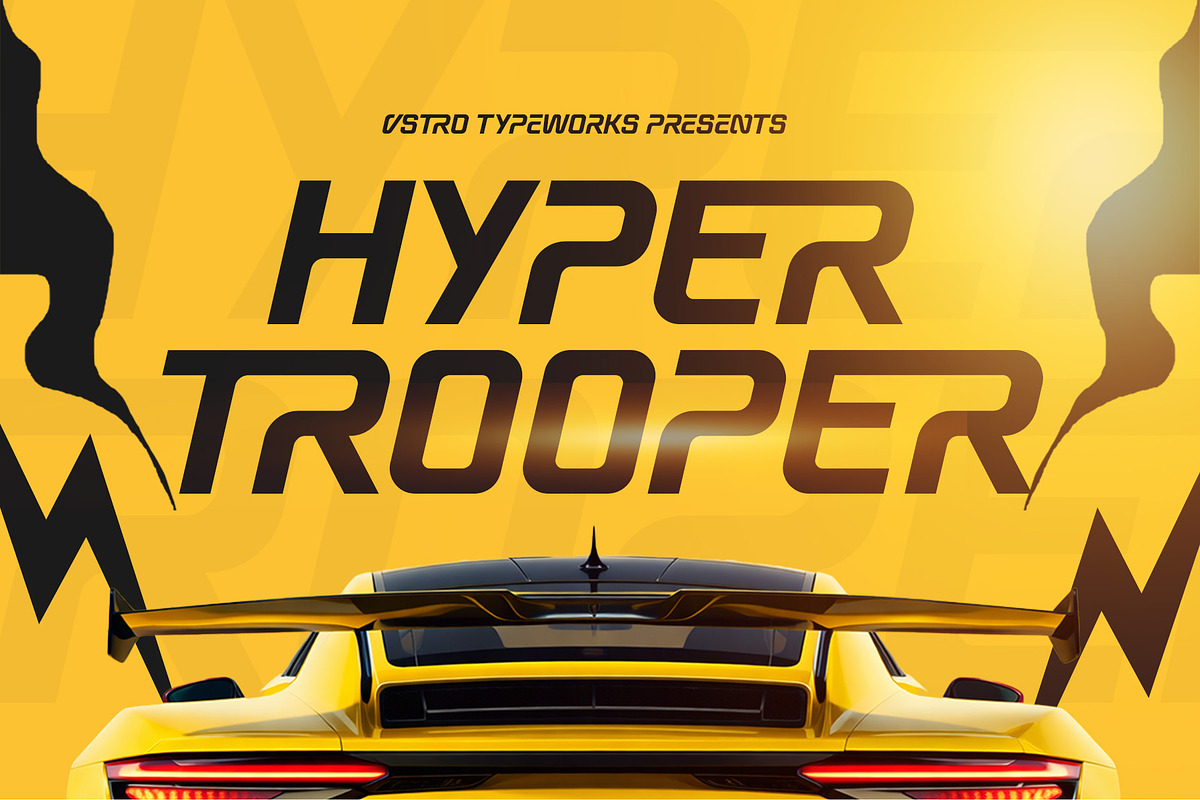 Hyper Trooper - Sport and Tech Font, a Sans Serif Font by VASTARD STUDIO (Photo 1 of 8)