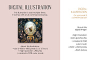 Bumblebee in Crystal Ball Artwork, an Animal Illustration by The Dutch Lady Designs (Thumbnail 3 of 4)