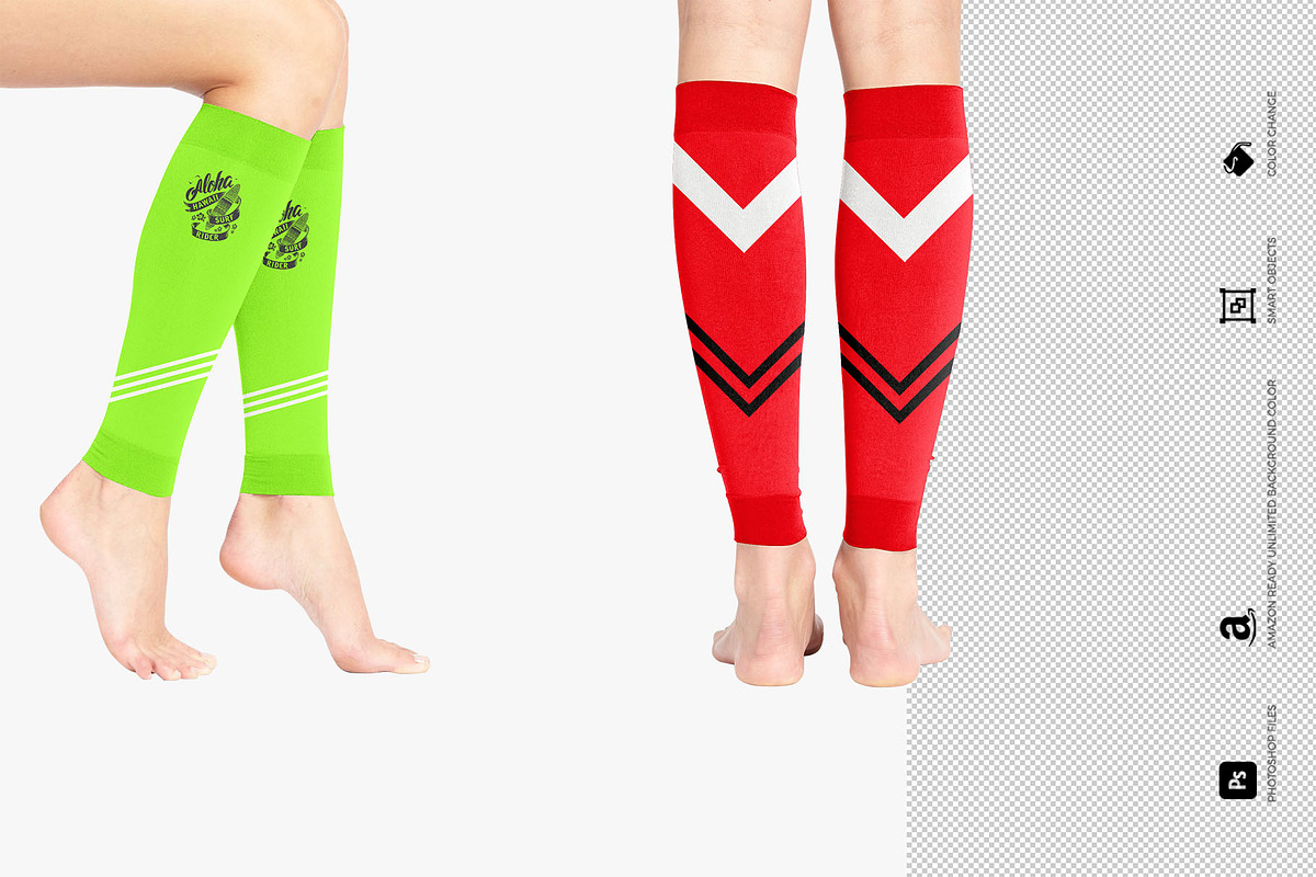 Calf Sleeves Mock-Up, a Product Mockup by Mock-up Store (Photo 3 of 6)