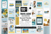 Travel Agent Social Media Templates, a Social Media Template by gooddogcreativeco (Thumbnail 1 of 9)